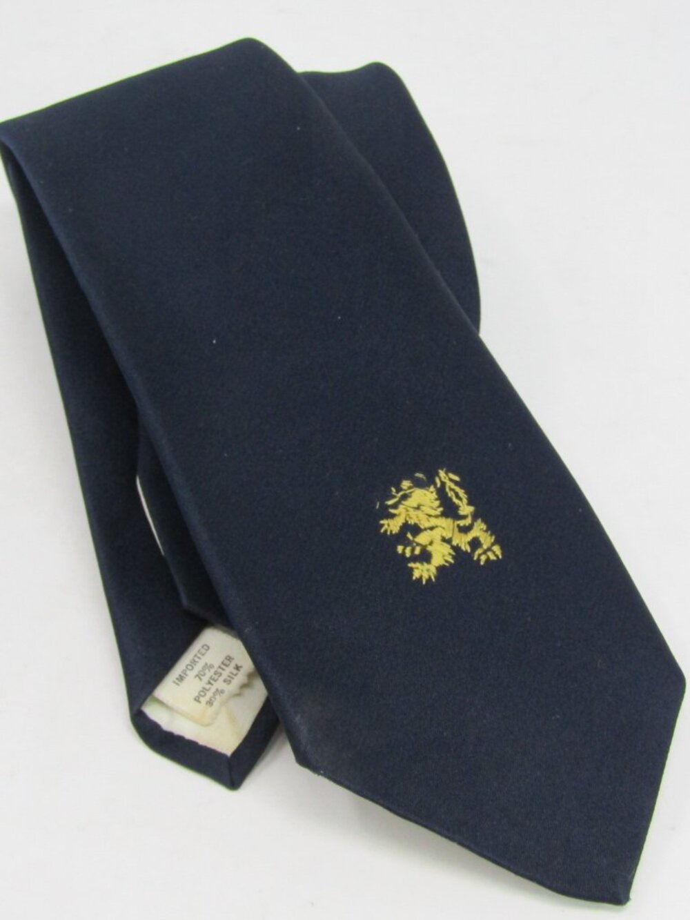 Vintage Miller Brewing Company Navy Blue Tie Beer Logo Necktir